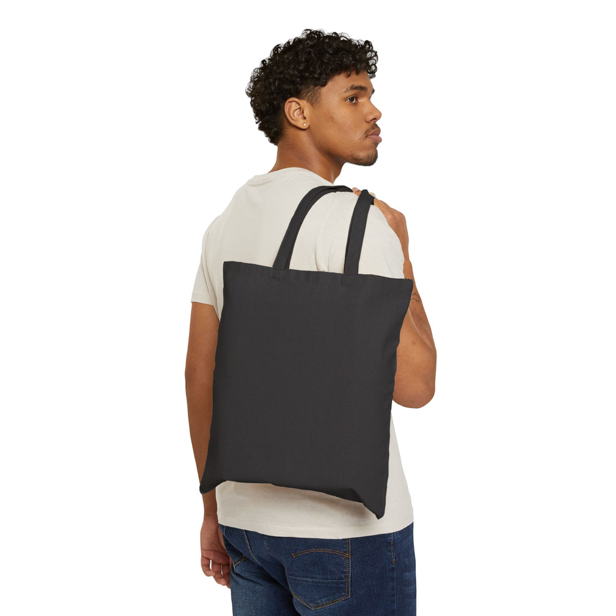 Team Morally Grey Canvas Tote Bag — Vintage Stack of Books Floral Booklover Tote