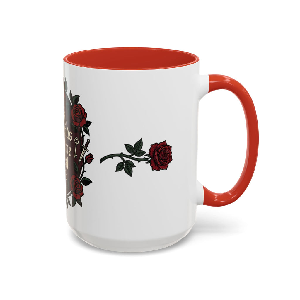 Book Boyfriends Ruined Me Coffee Mug — Gothic Rose Accent Mug (11/15 oz)