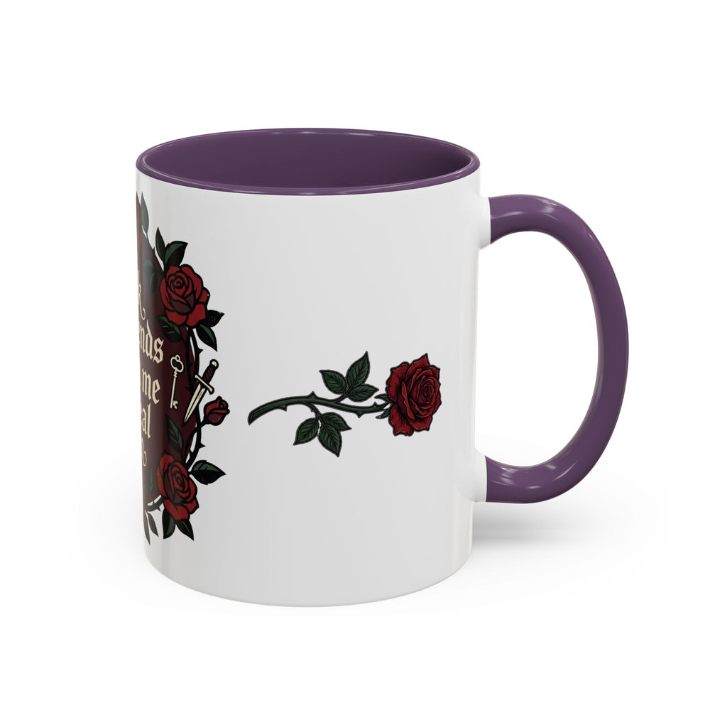Book Boyfriends Ruined Me Coffee Mug — Gothic Rose Accent Mug (11/15 oz)