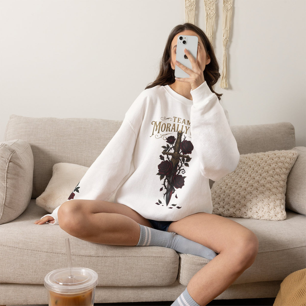 Team Morally Grey Crewneck Sweater