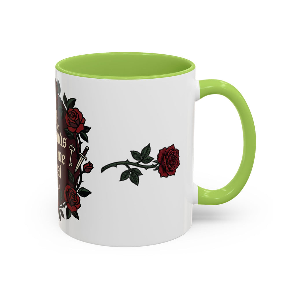 Book Boyfriends Ruined Me Coffee Mug — Gothic Rose Accent Mug (11/15 oz)