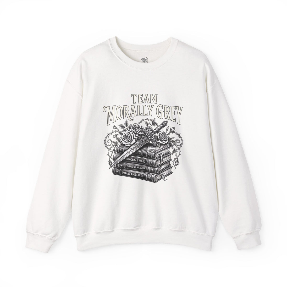 Team Morally Grey Crewneck Sweatshirt – Gothic Booklover Graphic