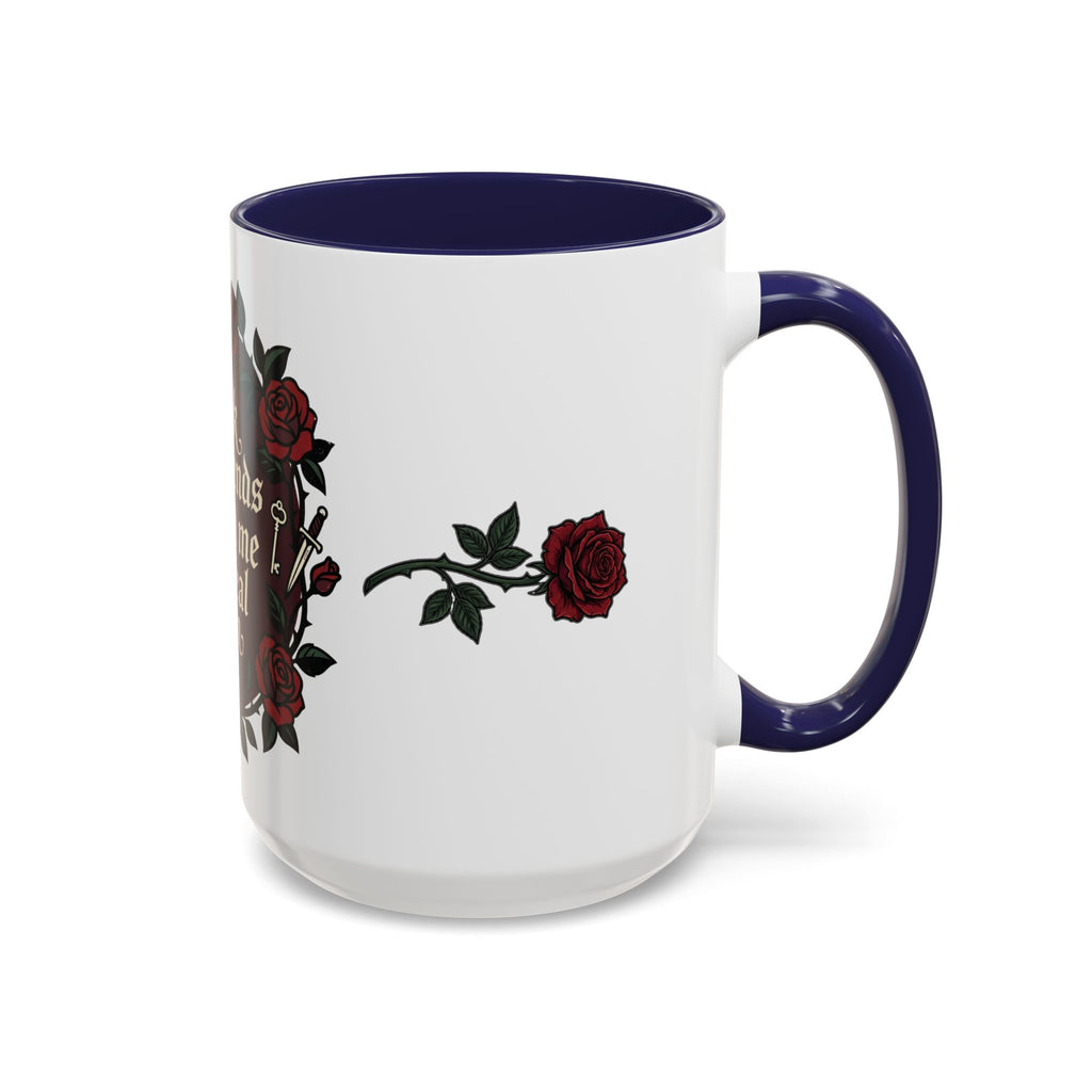 Book Boyfriends Ruined Me Coffee Mug — Gothic Rose Accent Mug (11/15 oz)