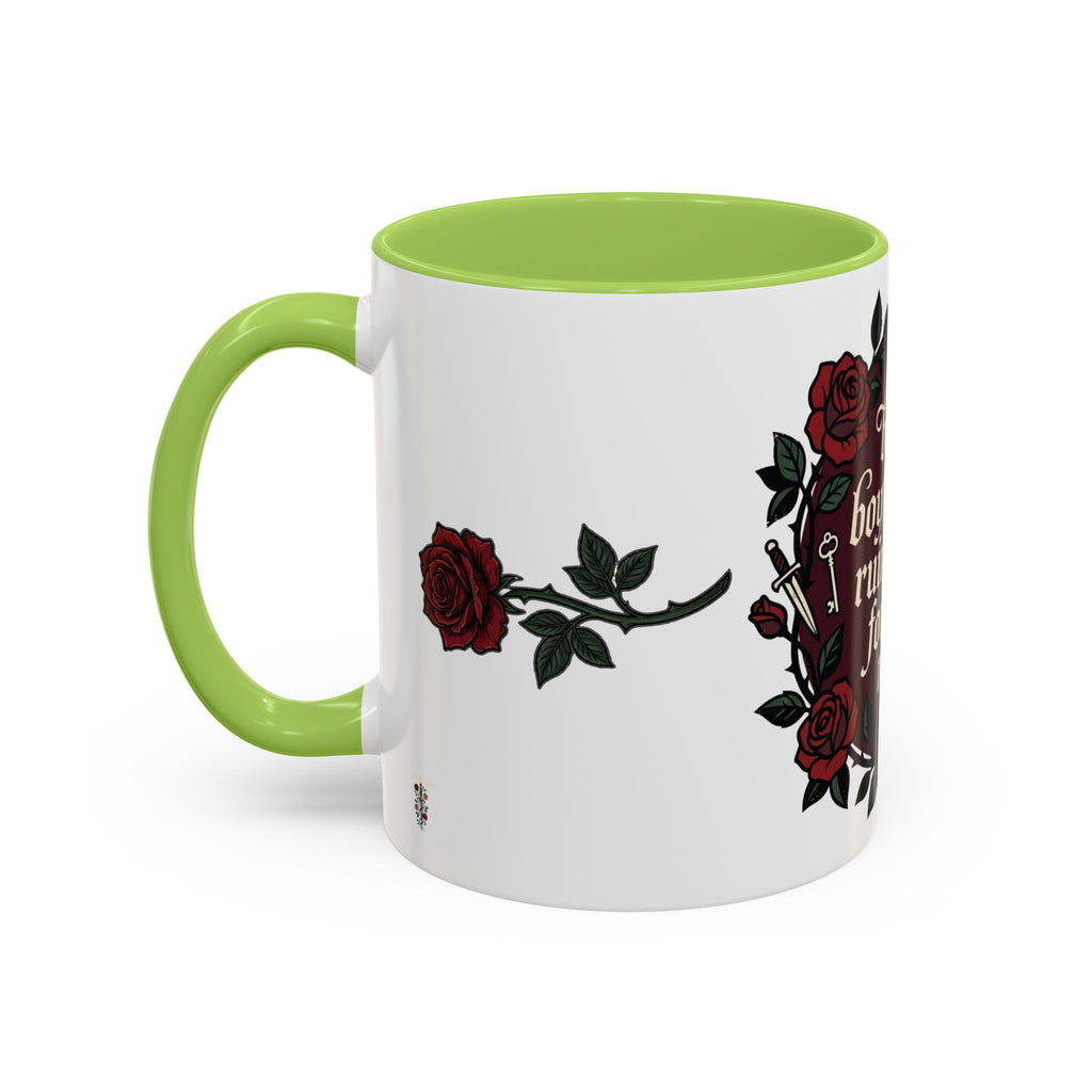 Book Boyfriends Ruined Me Coffee Mug — Gothic Rose Accent Mug (11/15 oz)