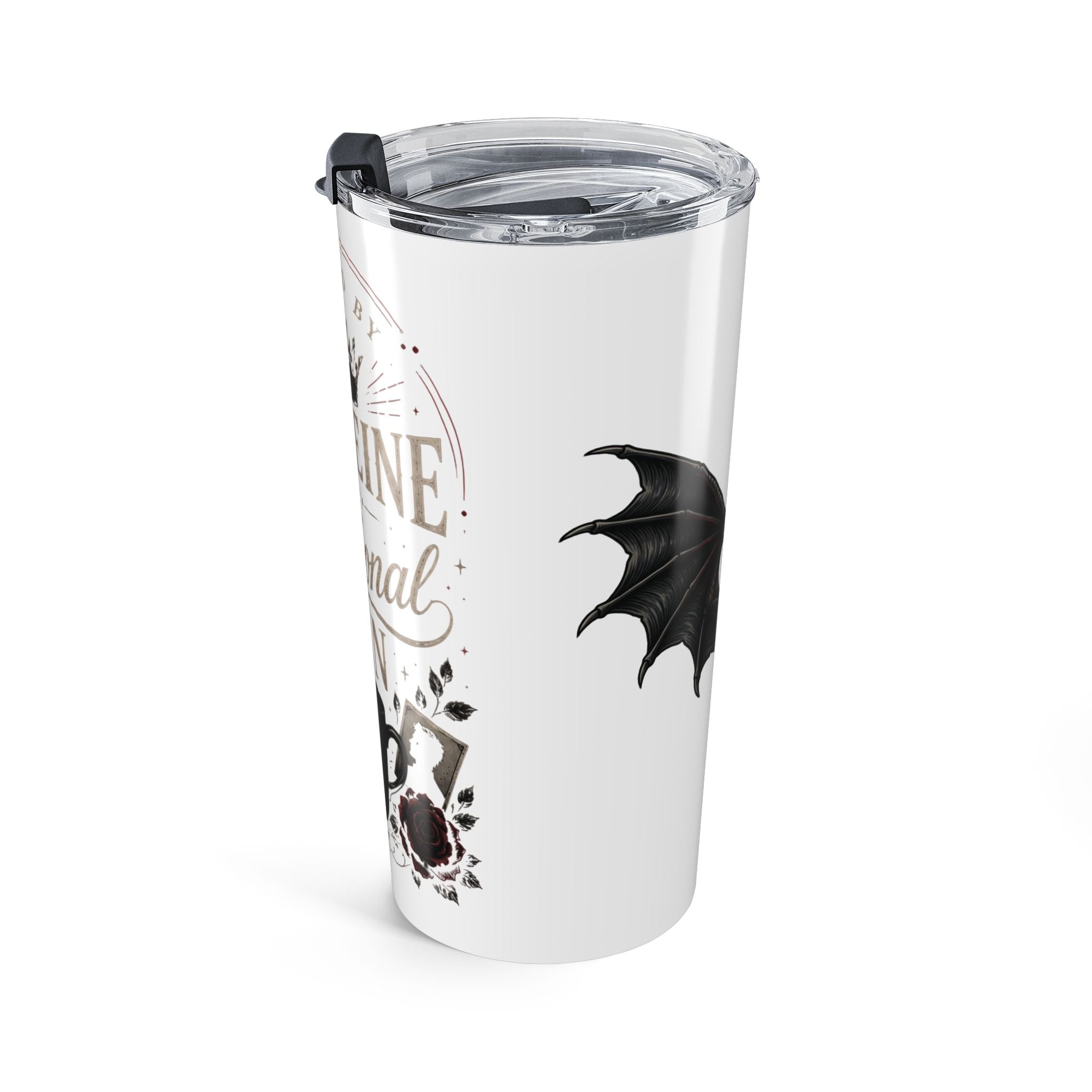 20oz Tumbler — Fueled by Caffeine & Fictional Men
