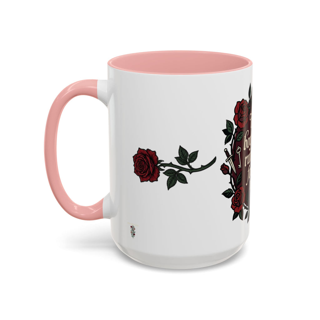 Book Boyfriends Ruined Me Coffee Mug — Gothic Rose Accent Mug (11/15 oz)