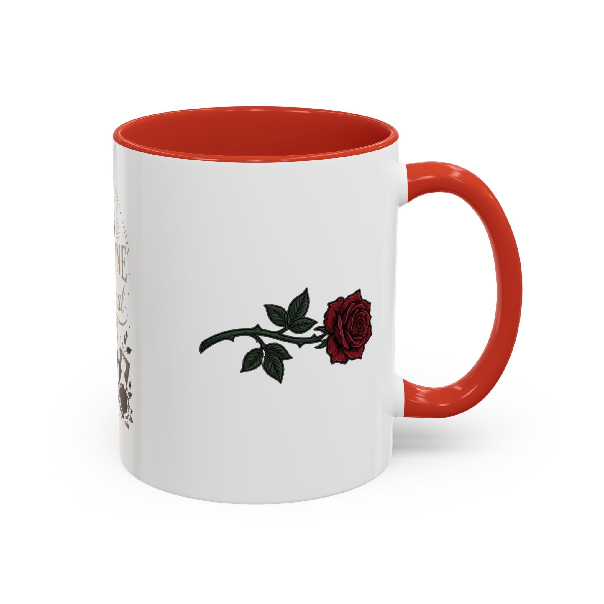 Caffeine & Fictional Men Accent Coffee Mug — 11/15oz Rose & Crown Literary Gift