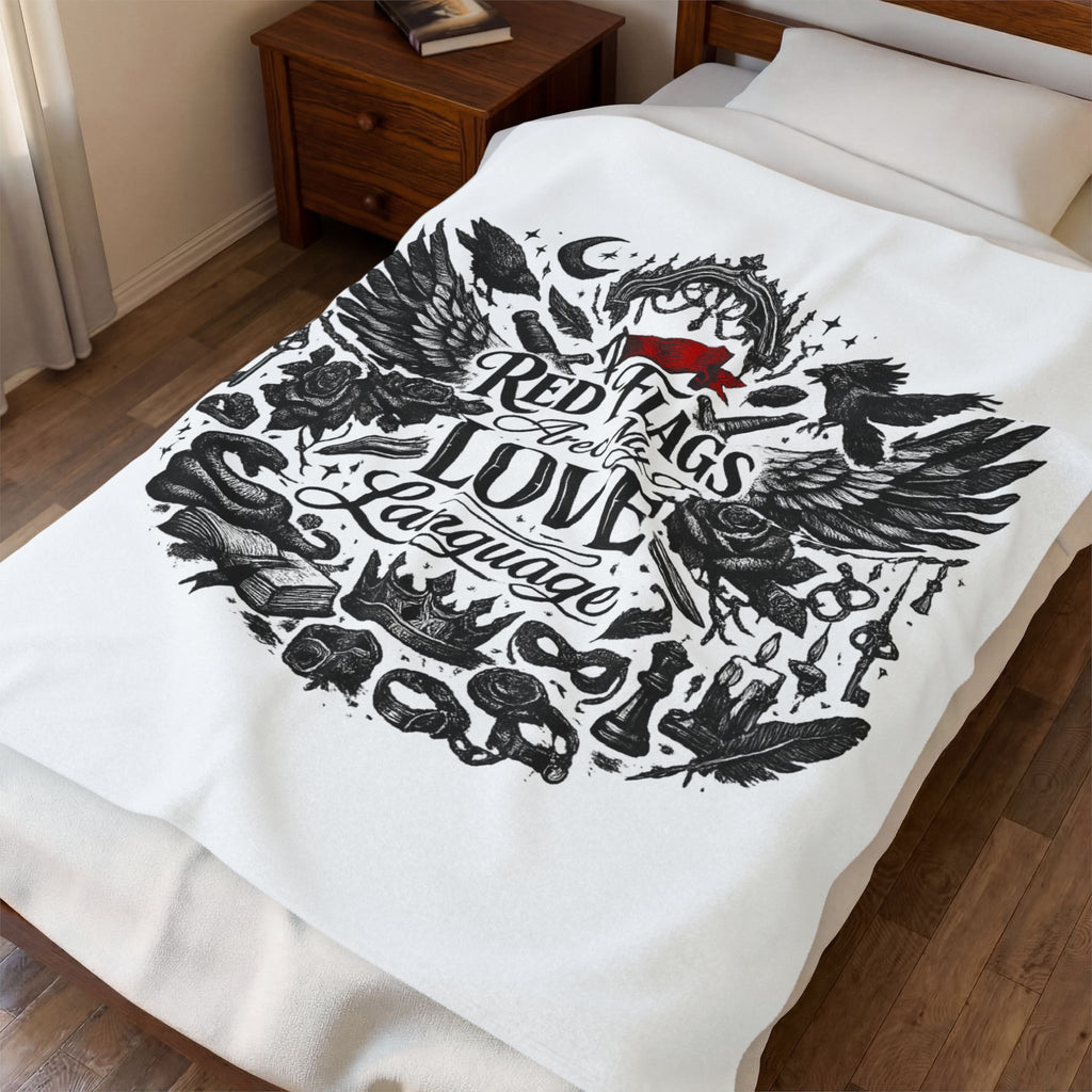 "Red Flags Are My Love Language"Blanket  (30x40)"  (50x60)"  (60x80)"