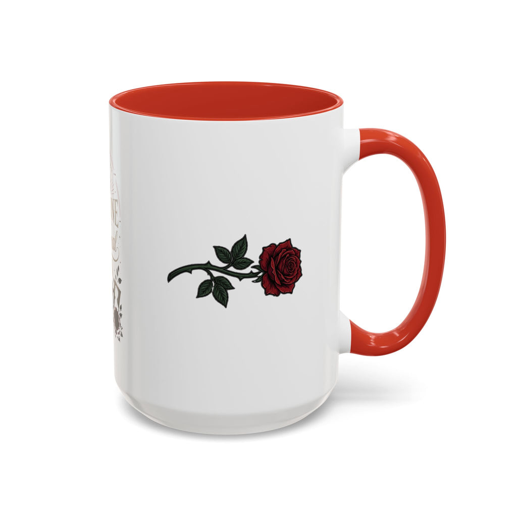 Caffeine & Fictional Men Accent Coffee Mug — 11/15oz Rose & Crown Literary Gift