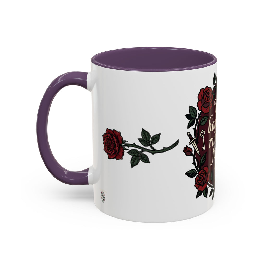 Book Boyfriends Ruined Me Coffee Mug — Gothic Rose Accent Mug (11/15 oz)