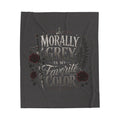 Gothic Velvet Throw Blanket — Morally Grey Is My Favorite Color