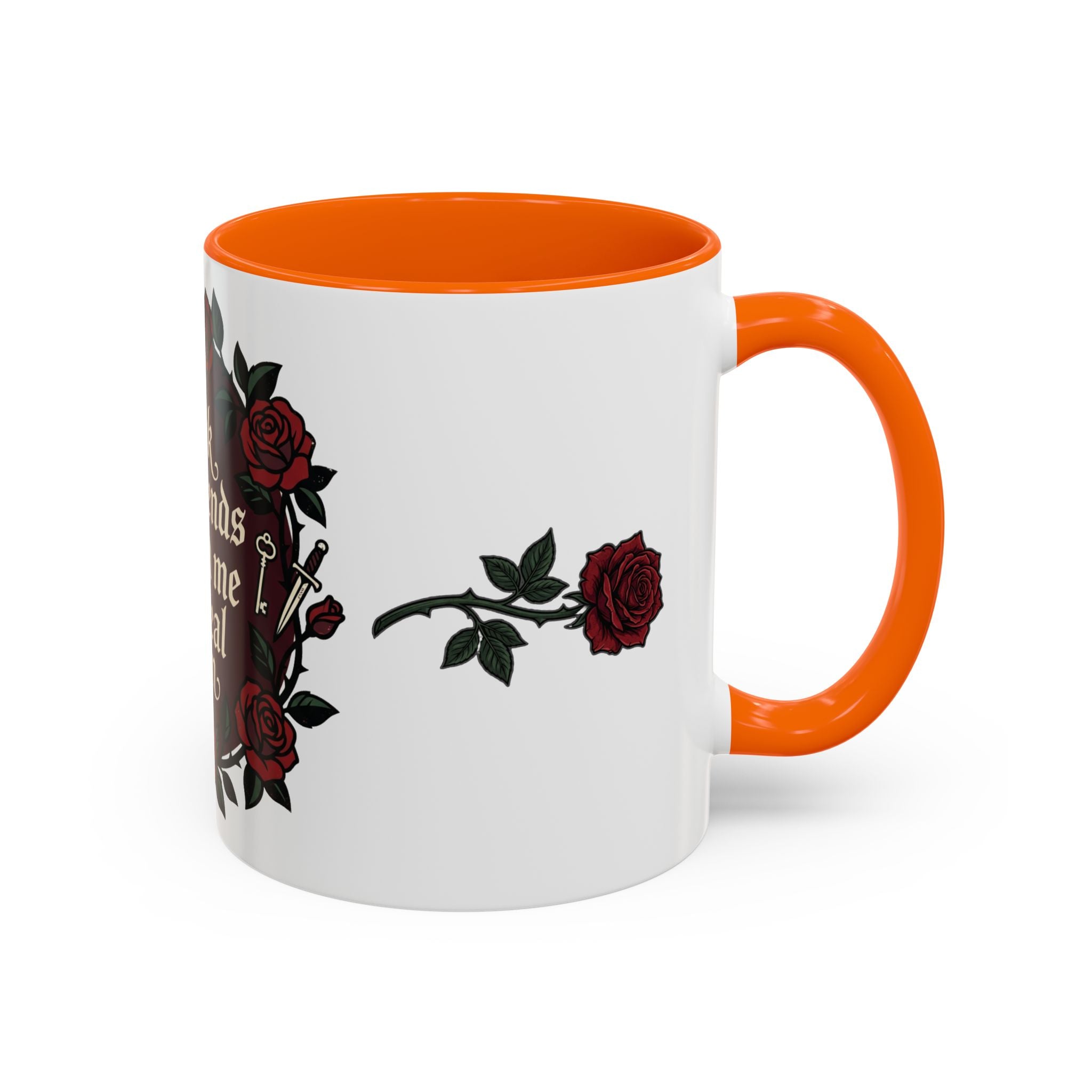 Book Boyfriends Ruined Me Coffee Mug — Gothic Rose Accent Mug (11/15 oz)