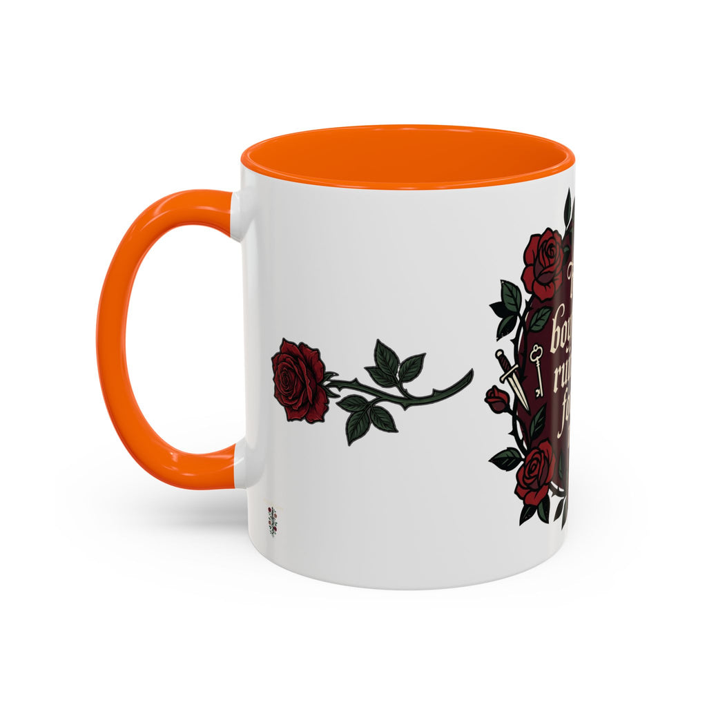 Book Boyfriends Ruined Me Coffee Mug — Gothic Rose Accent Mug (11/15 oz)