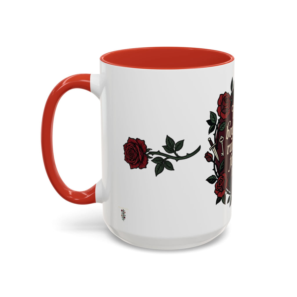 Book Boyfriends Ruined Me Coffee Mug — Gothic Rose Accent Mug (11/15 oz)
