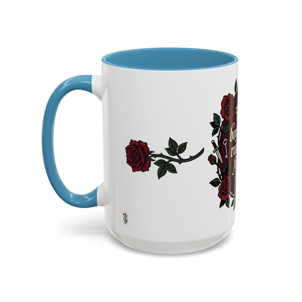 Book Boyfriends Ruined Me Coffee Mug — Gothic Rose Accent Mug (11/15 oz)