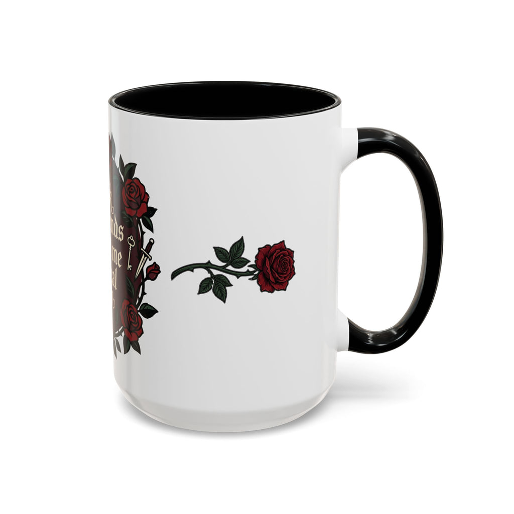 Book Boyfriends Ruined Me Coffee Mug — Gothic Rose Accent Mug (11/15 oz)