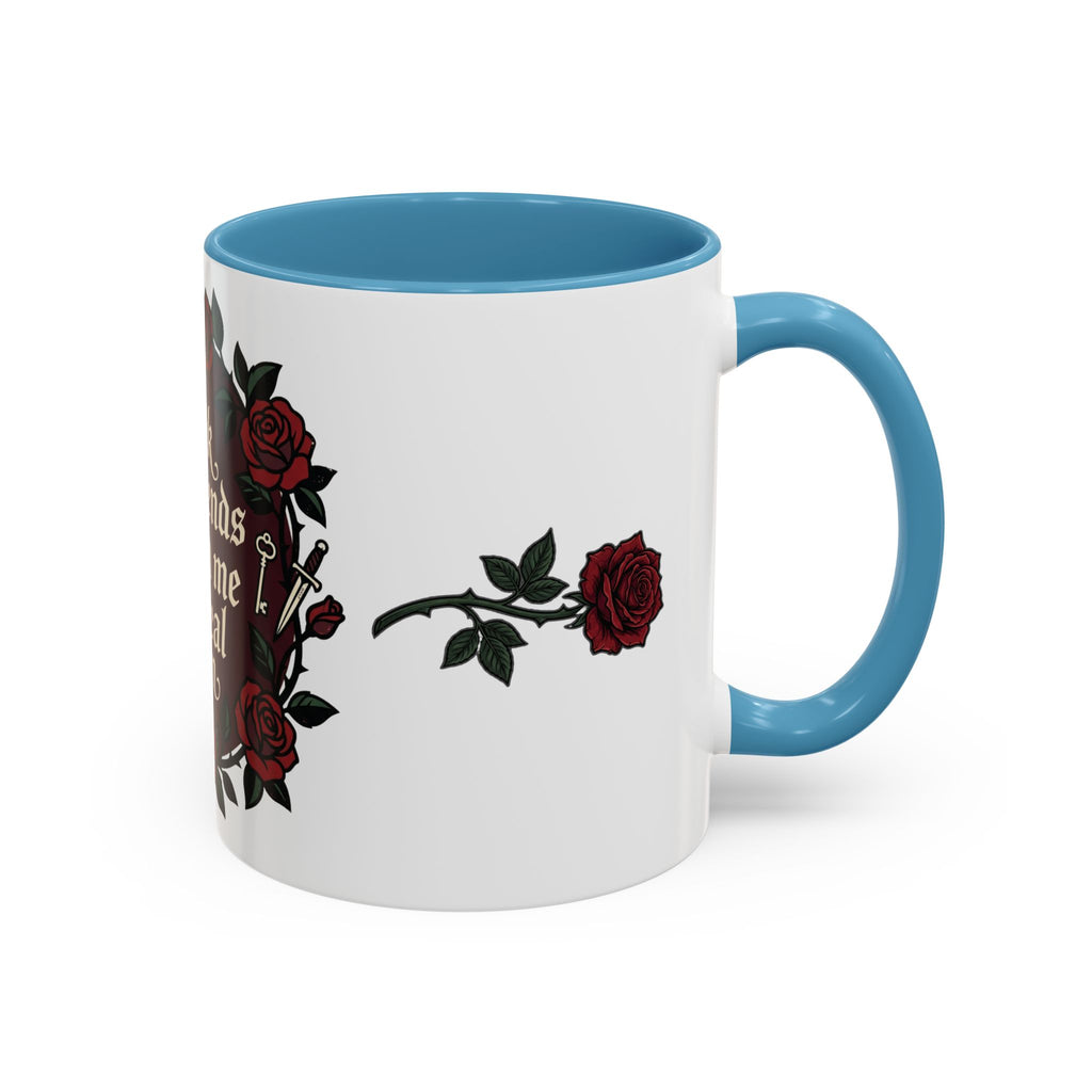 Book Boyfriends Ruined Me Coffee Mug — Gothic Rose Accent Mug (11/15 oz)