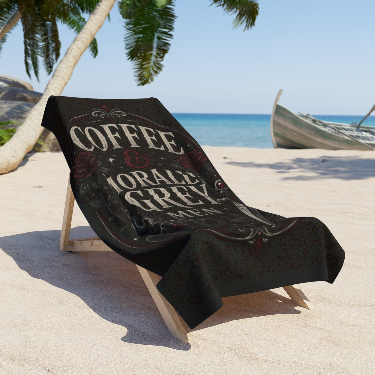 Beach Towel - Coffee & Morally Grey Men