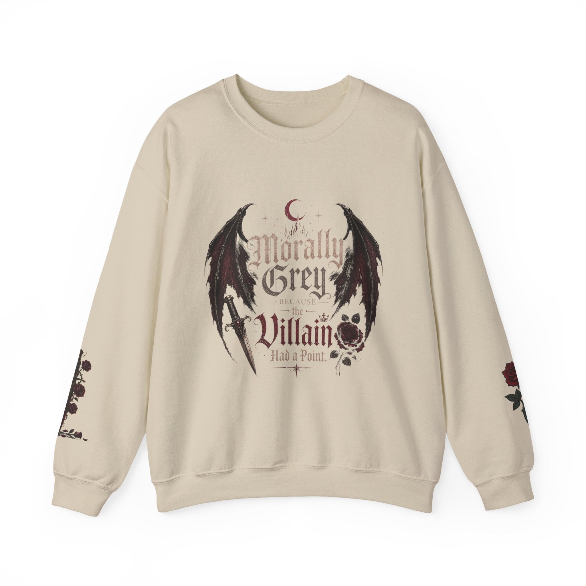 Morally Grey Because Villain Has a Point Crewneck Sweatshirt