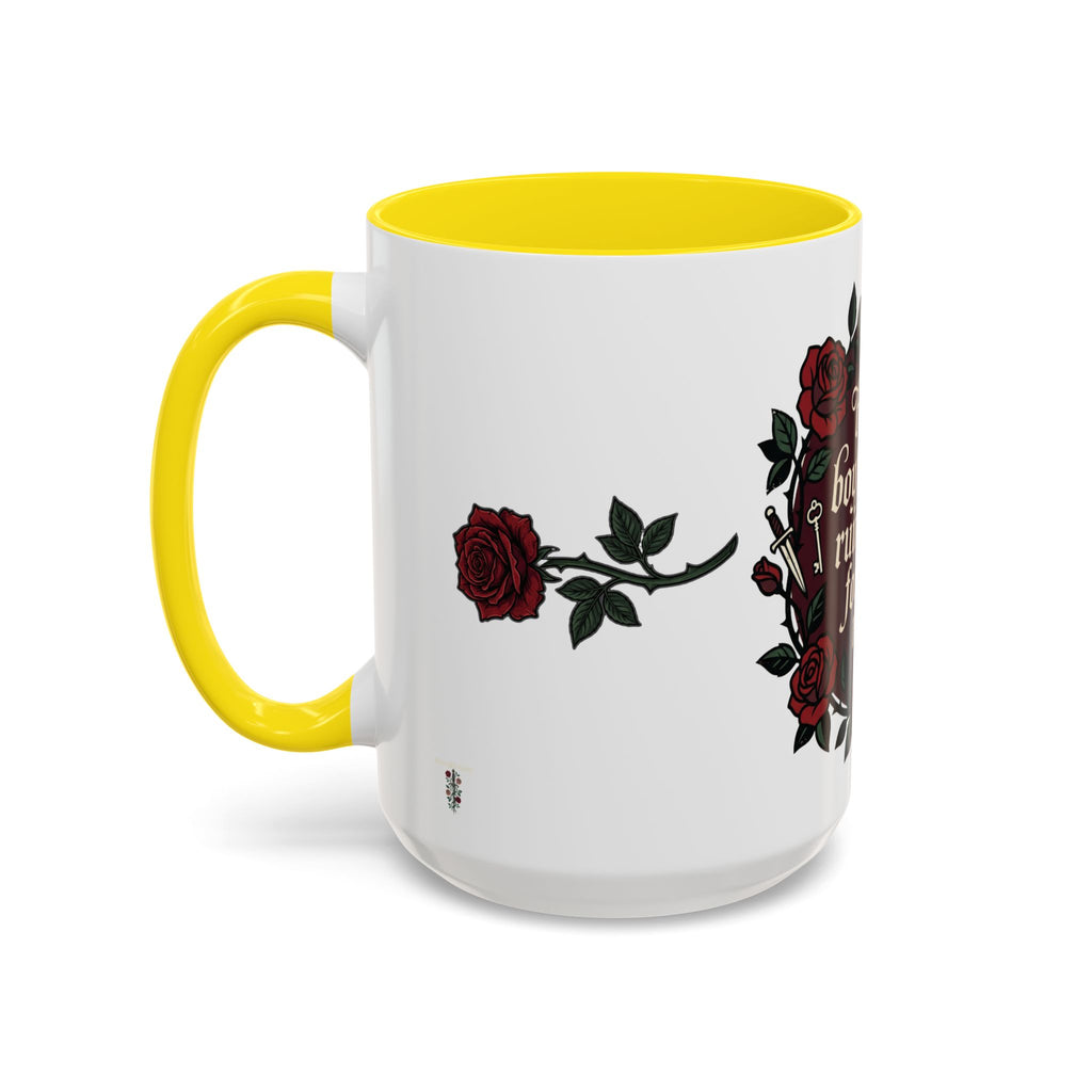 Book Boyfriends Ruined Me Coffee Mug — Gothic Rose Accent Mug (11/15 oz)