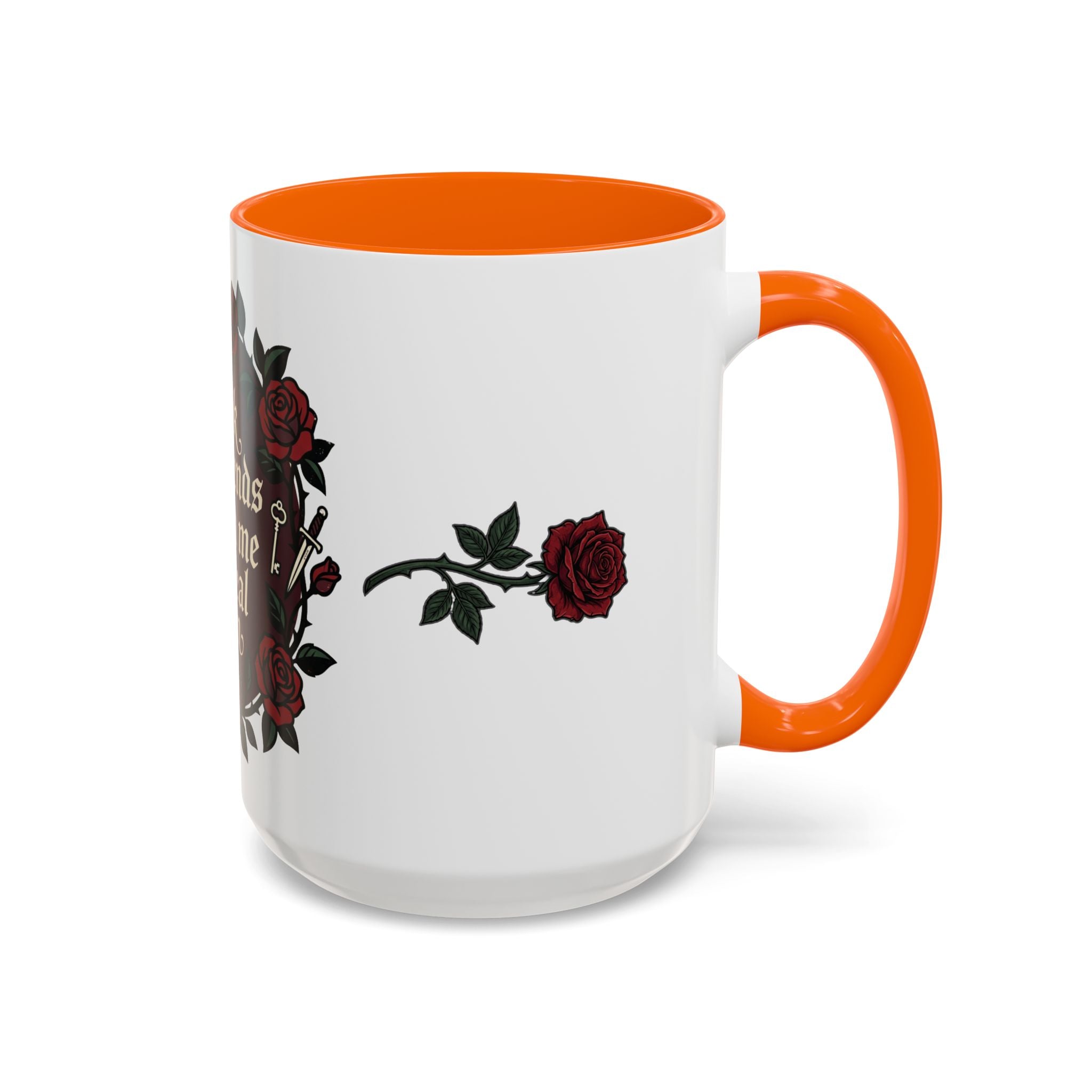 Book Boyfriends Ruined Me Coffee Mug — Gothic Rose Accent Mug (11/15 oz)