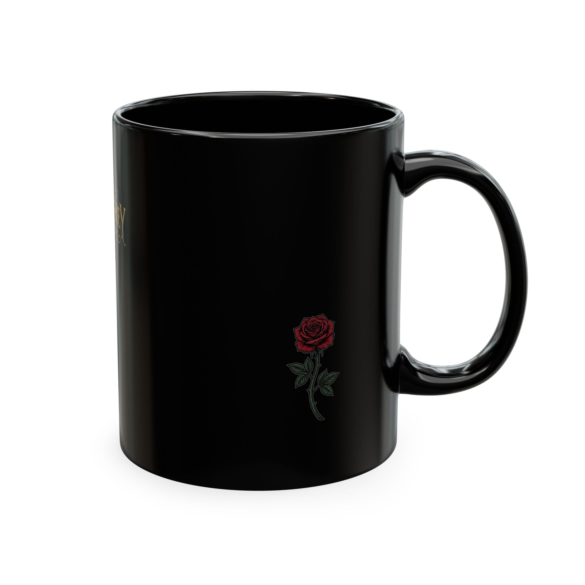 Team Morally Grey Ceramic Mug — Gothic Sword & Rose Coffee Cup