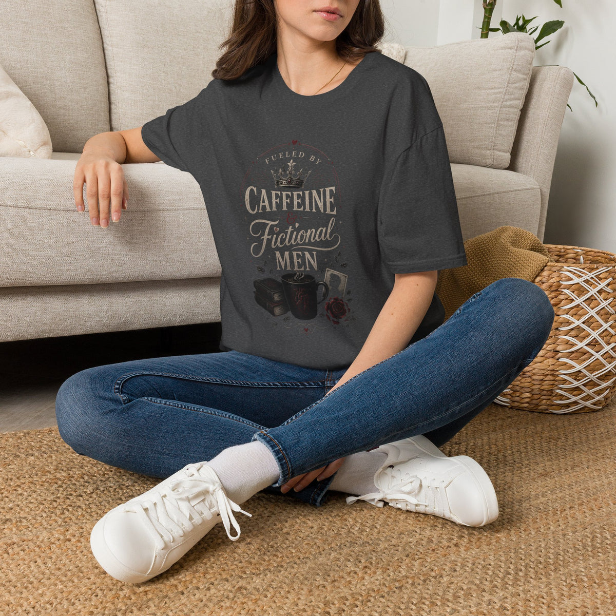 Caffeine & Fictional Men T-Shirt