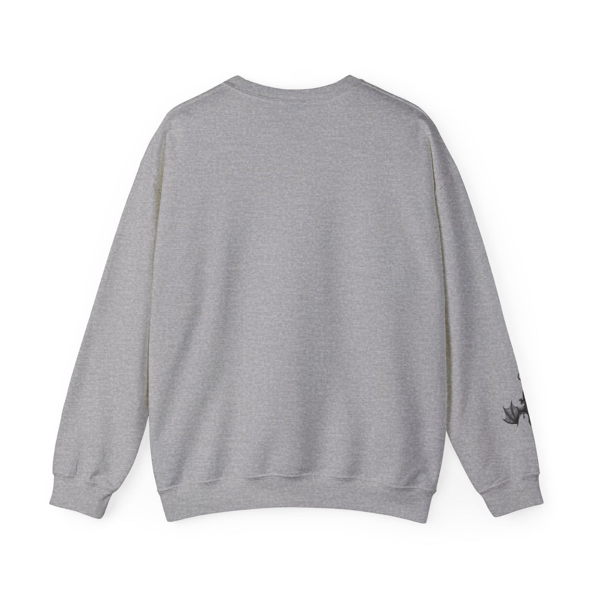Crewneck Sweatshirt — "You Had Me at Trigger Warning" Gothic Bat Floral Design