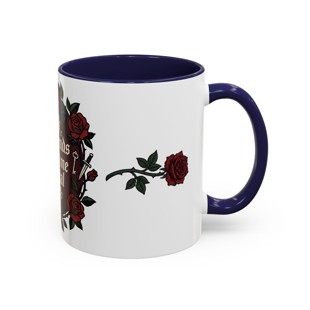 Book Boyfriends Ruined Me Coffee Mug — Gothic Rose Accent Mug (11/15 oz)