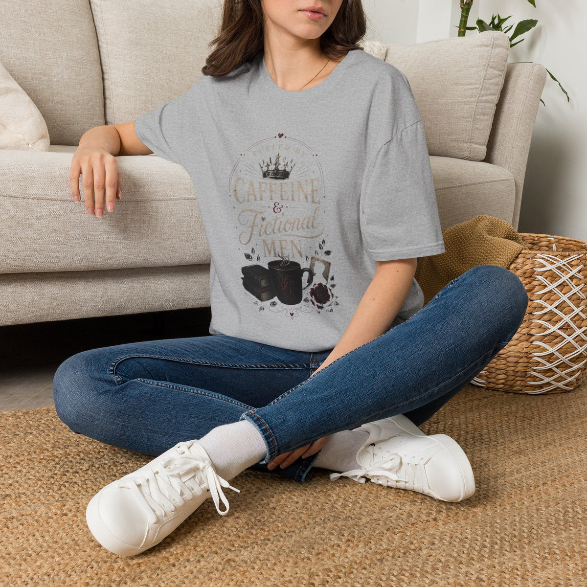 Caffeine & Fictional Men T-Shirt