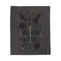Gothic Velvet Throw Blanket — “Villains Only Shelter” Sword & Rose Design