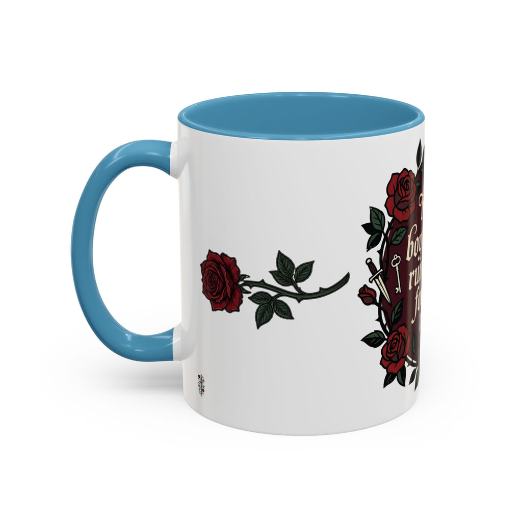 Book Boyfriends Ruined Me Coffee Mug — Gothic Rose Accent Mug (11/15 oz)