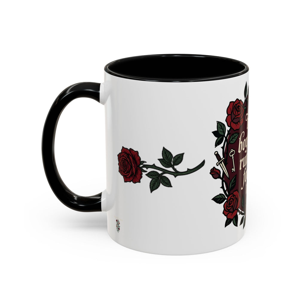 Book Boyfriends Ruined Me Coffee Mug — Gothic Rose Accent Mug (11/15 oz)