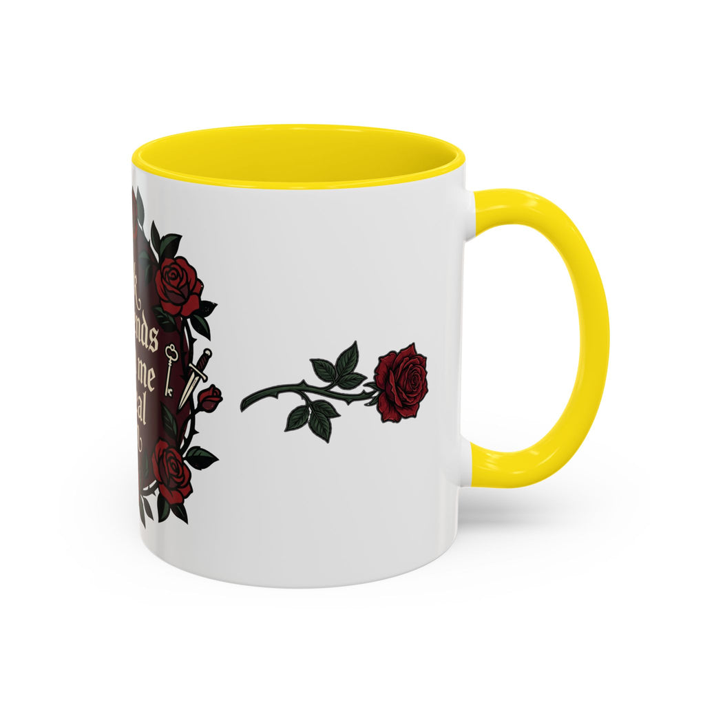 Book Boyfriends Ruined Me Coffee Mug — Gothic Rose Accent Mug (11/15 oz)