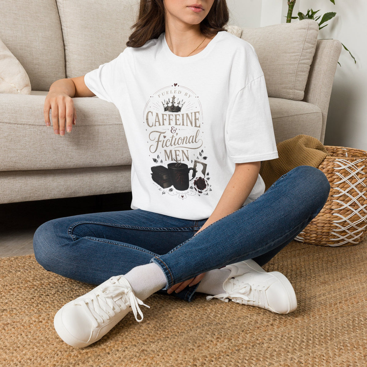 Caffeine & Fictional Men T-Shirt