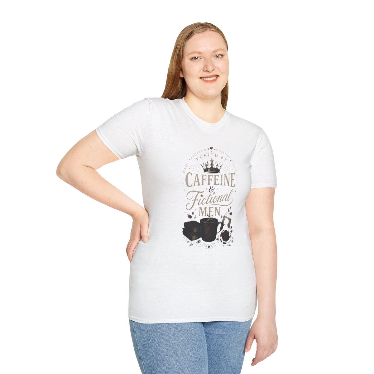 Caffeine & Fictional Men T-Shirt