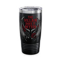 20oz Tumbler — “The Villain Does It Better” Gothic Bat Wings & Roses Travel Mug
