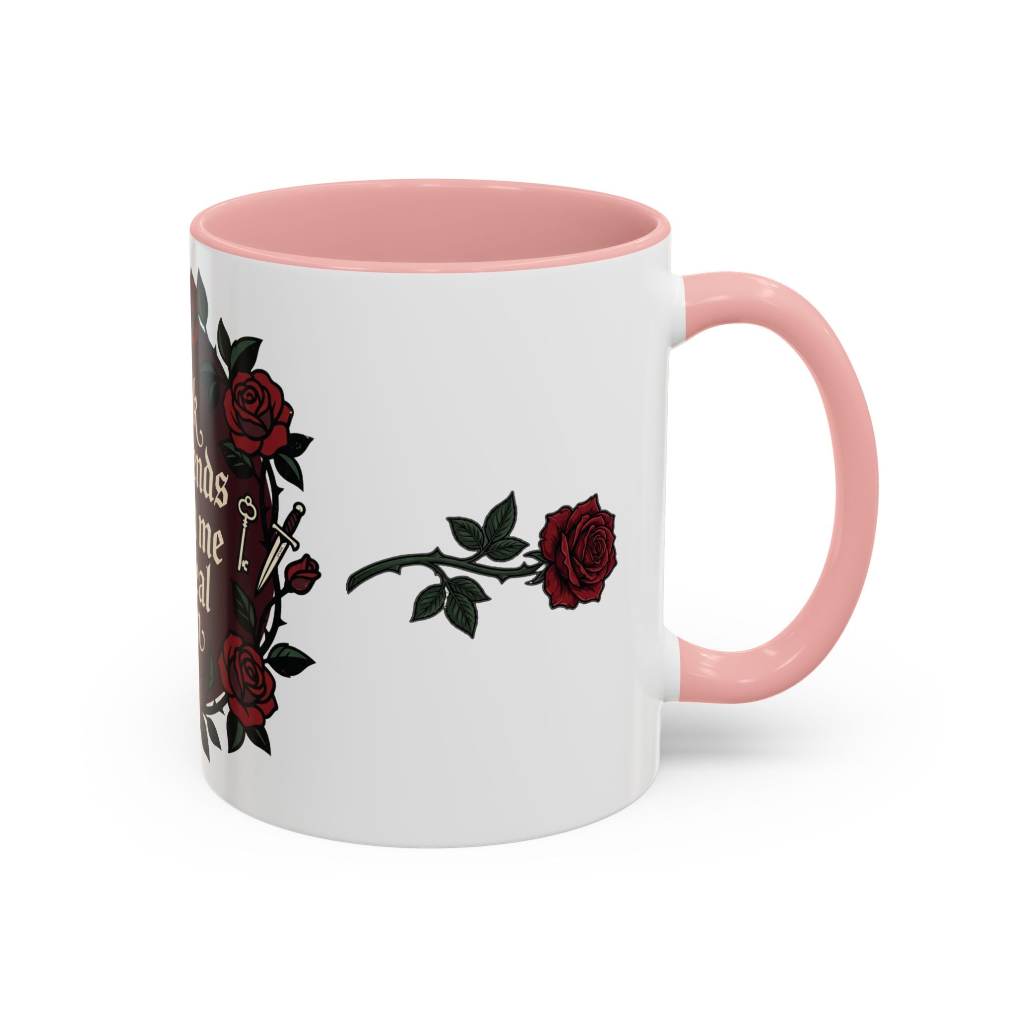 Book Boyfriends Ruined Me Coffee Mug — Gothic Rose Accent Mug (11/15 oz)