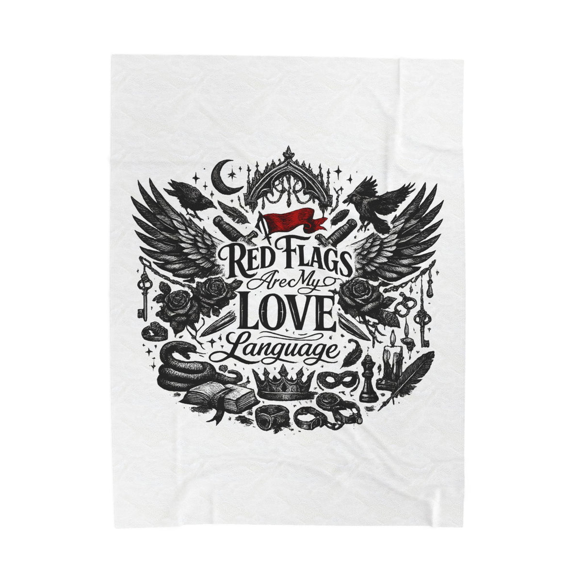 "Red Flags Are My Love Language"Blanket  (30x40)"  (50x60)"  (60x80)"
