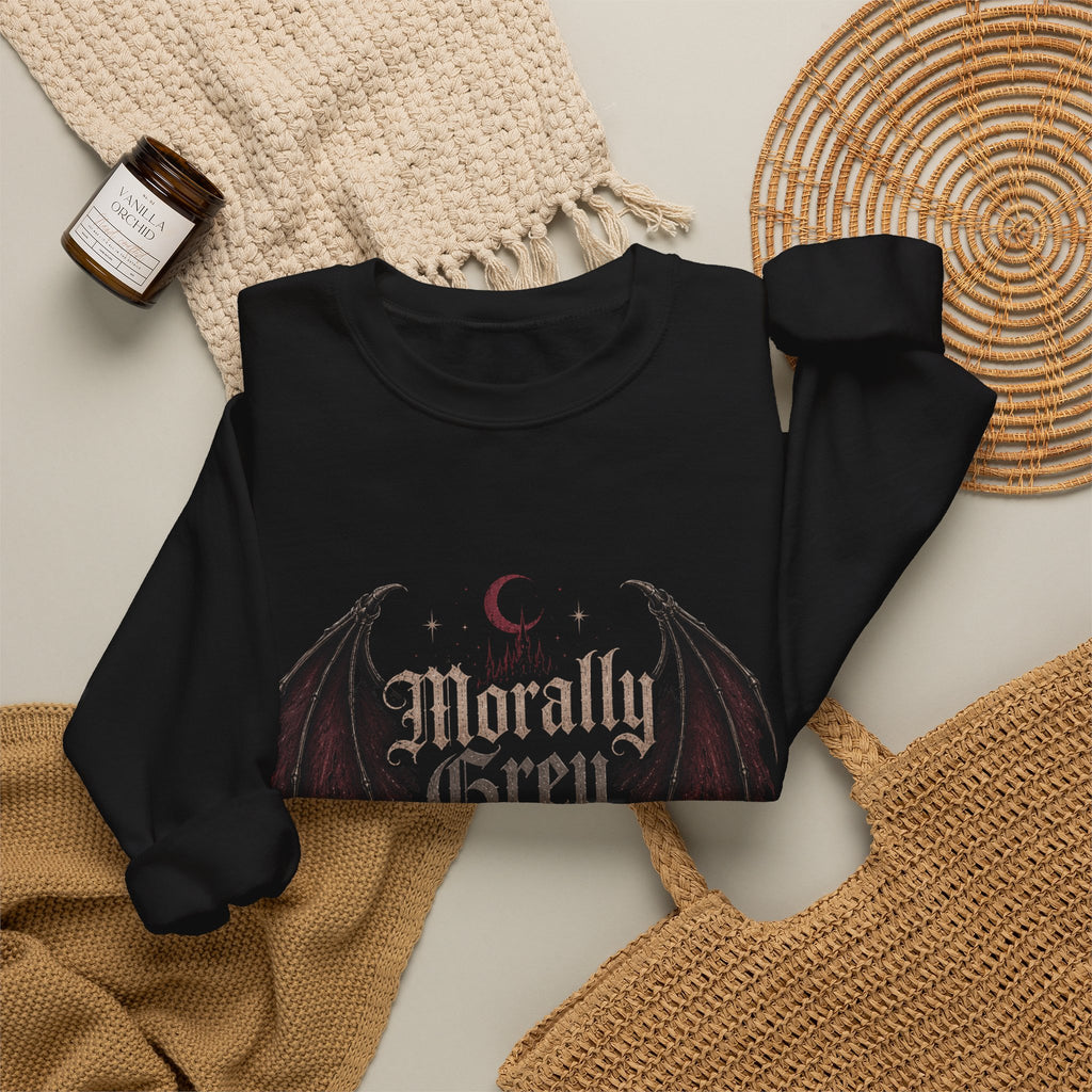 Morally Grey Because Villain Has a Point Crewneck Sweatshirt