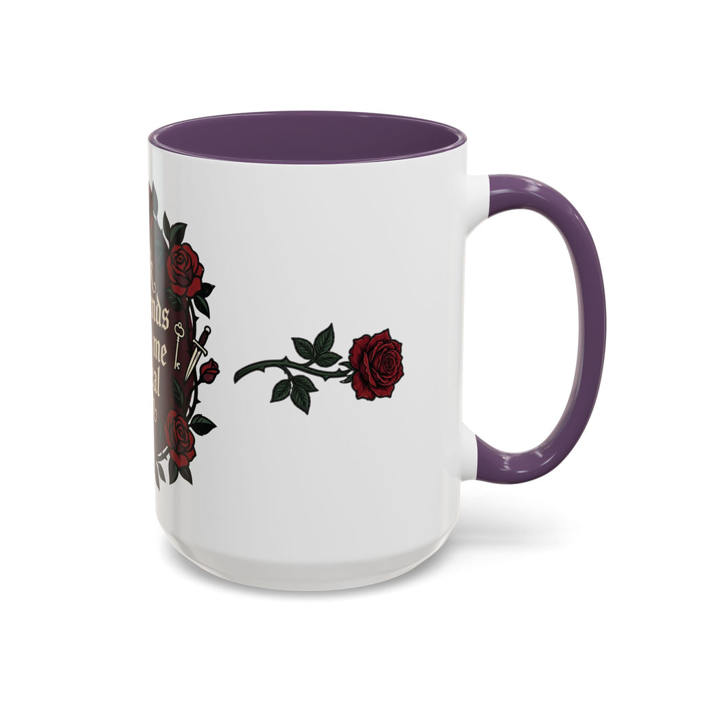 Book Boyfriends Ruined Me Coffee Mug — Gothic Rose Accent Mug (11/15 oz)