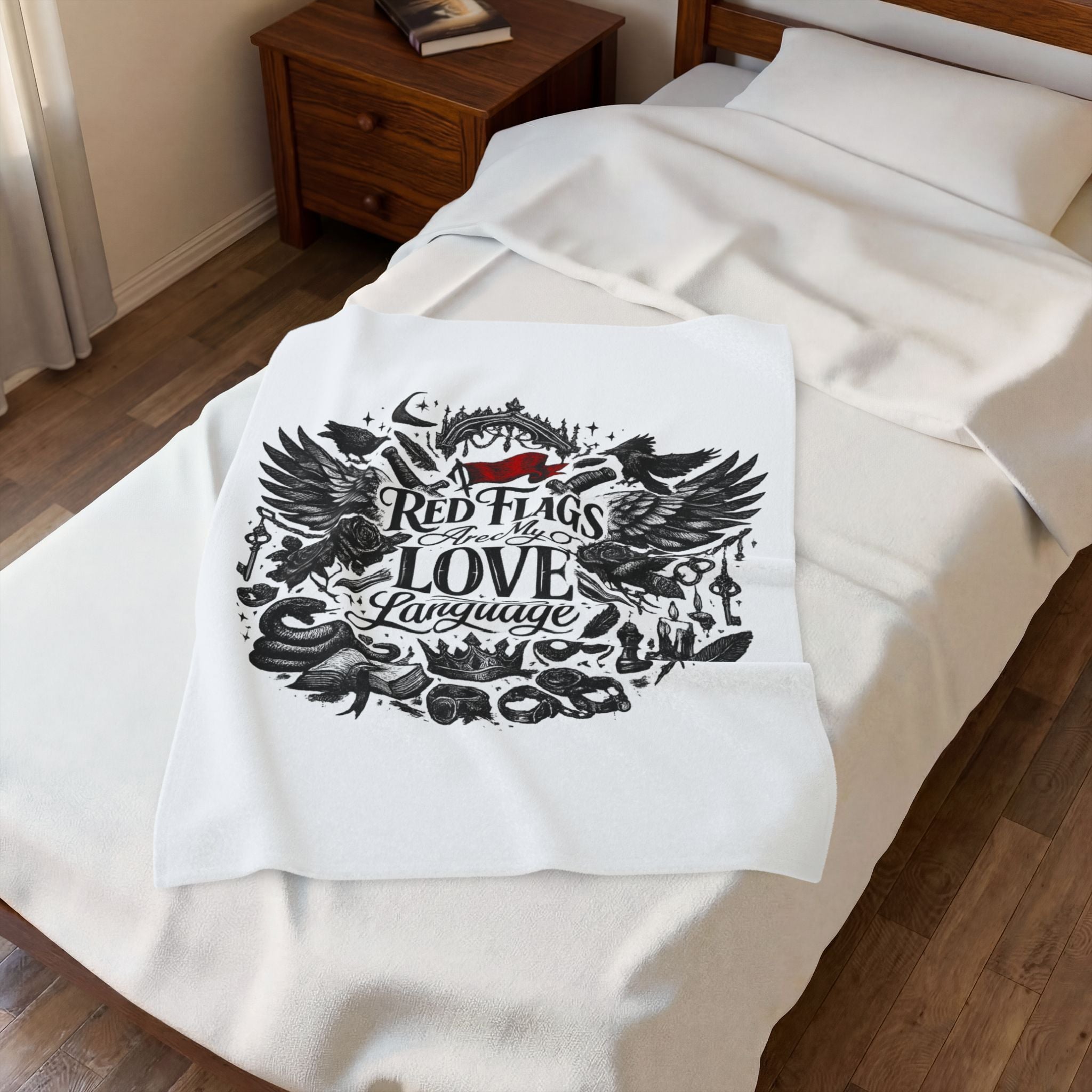 "Red Flags Are My Love Language"Blanket  (30x40)"  (50x60)"  (60x80)"