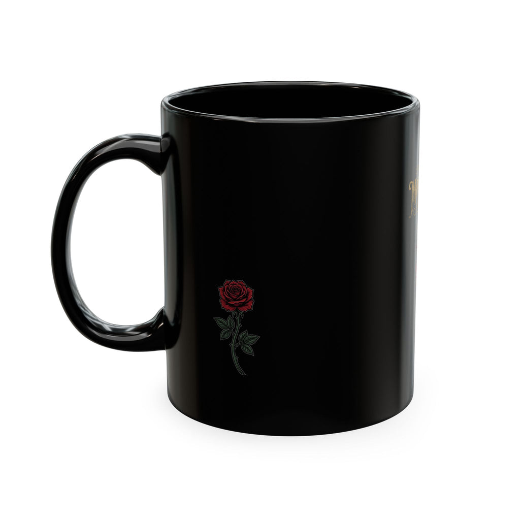 Team Morally Grey Ceramic Mug — Gothic Sword & Rose Coffee Cup